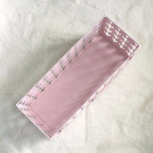 Cactus Metal Blush Pink Cosmetics Office Organizer